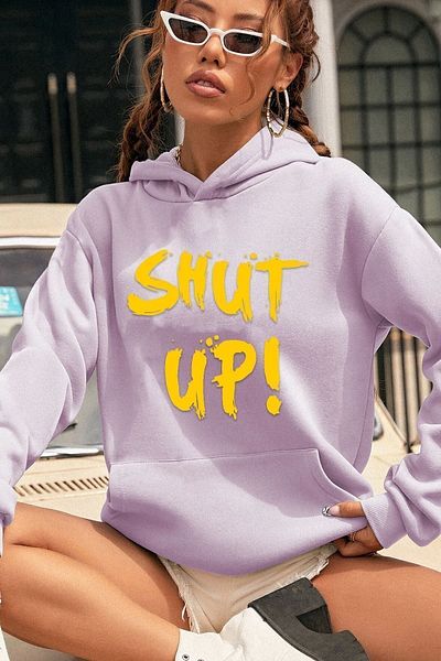 uyguntarz Φούτερ με στάμπα Unisex Shut Up