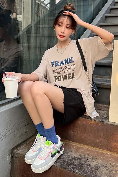 uyguntarz Μπλουζάκι Unisex Frank Active Power Printed Oversize