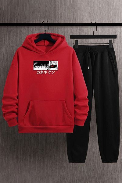 uyguntarz Unisex Ken Kaneki Printed Tracksuit Set