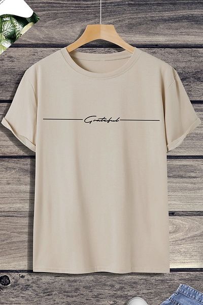 uyguntarz Bedrucktes Oversize-T-Shirt für Herren