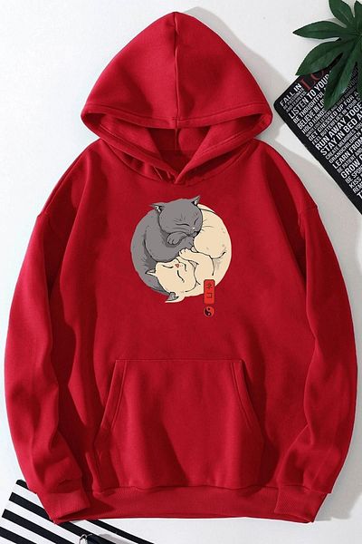 uyguntarz Суитчър с щампа Yin Yang Cats