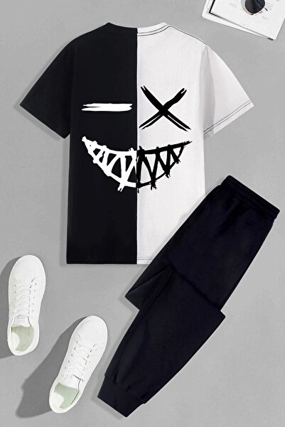 uyguntarz Σετ γυμναστικής 2 τεμαχίων Unisex Cartoon Face Printed