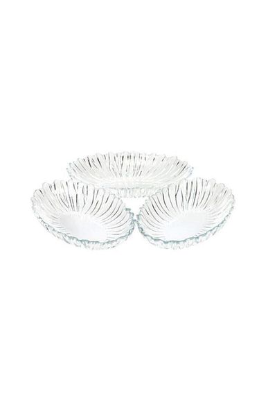 Paşabahçe Aurora Snack Breakfast Set - 6 Piece Glass Boat Plate