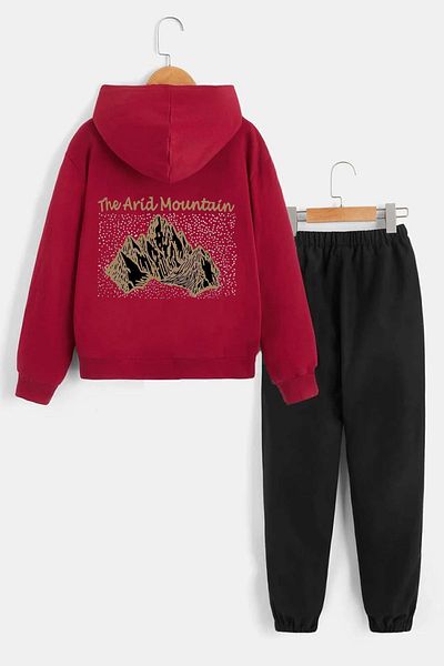 uyguntarz Children's Arid Mountain Printed Tracksuit Set