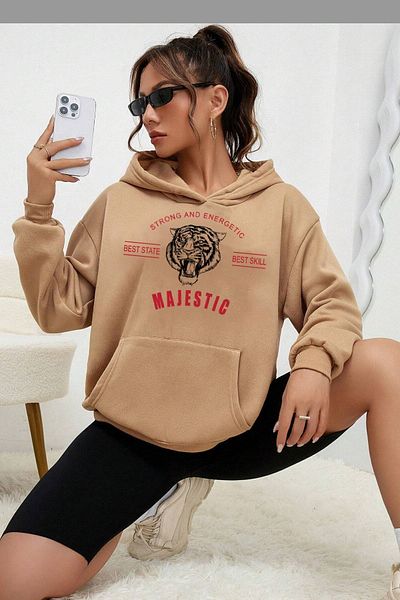uyguntarz Unisex φούτερ με στάμπα Majestic