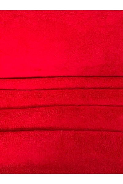 Aslan Online Double Faced Red Welsoft Plush Fabric 180 Cm Width