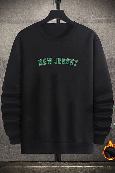 uyguntarz Bedrucktes Unisex-Sweatshirt mit Rundhalsausschnitt aus New Jersey