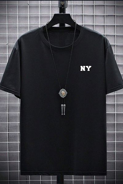 uyguntarz Ανδρικό μπλουζάκι με Ny printed Oversize