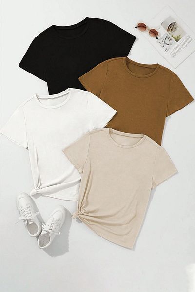 uyguntarz Unisex Basic Modell 4-teiliges T-Shirt
