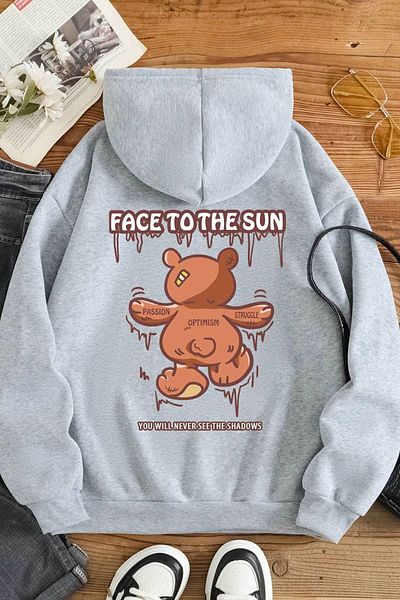 uyguntarz Unisex φούτερ με στάμπα Face To The Sun