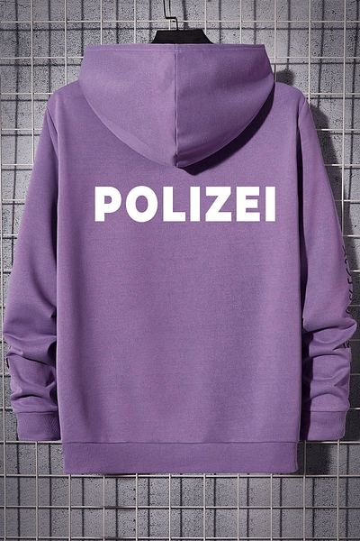 uyguntarz Unisex-Sweatshirt mit Polizei-Rückendruck