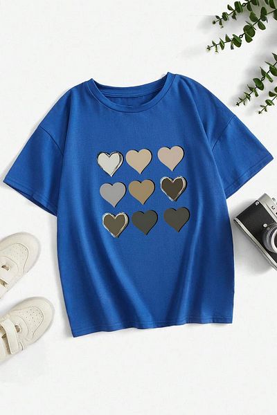 uyguntarz Μπλουζάκι Unisex Heart Printed