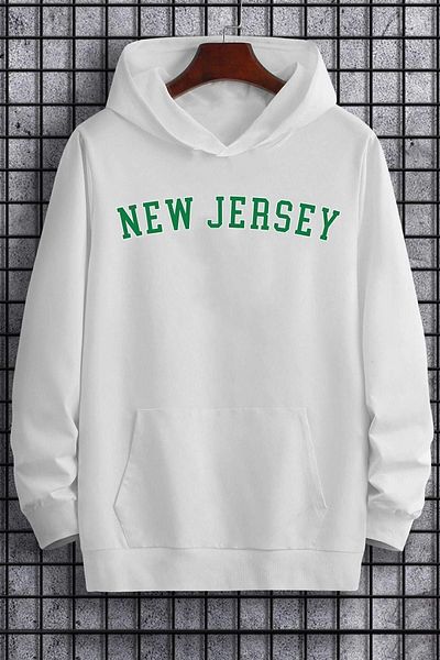 uyguntarz Unisex φούτερ με στάμπα New Jersey