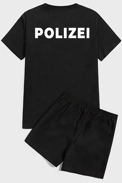 uyguntarz Σετ σορτς Polizei Print