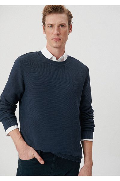 Mavi Indigo Regular Fit Crew Neck Sweater -070803-18790