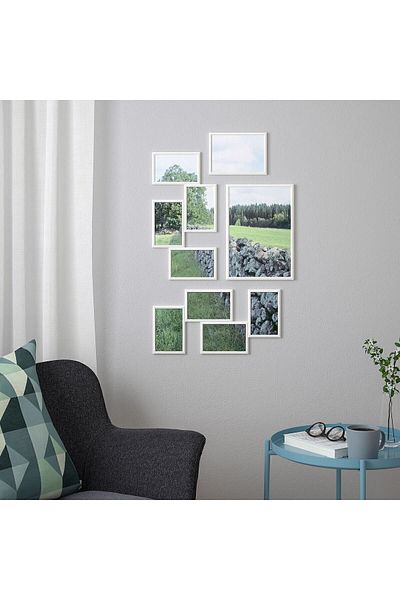 IKEA Yllevad White Collage Frame - 10.3x15.3 Cm, 4 Photo Holders