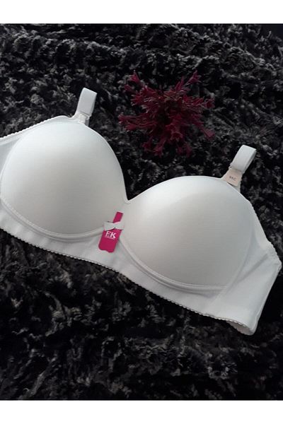F.K 715 Ecru C Cup Recovery Bra - Without Underwire and Support
