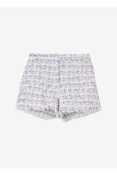 Sisley High Waist Tight White Women's Shorts 4S67L9012