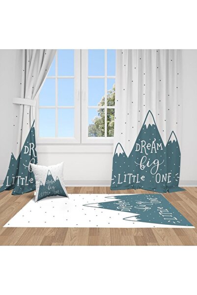Bebemotto İskandinav Stili Dağlar, Yeşil, Beyaz, Ithal Kumaş, Çocuk Ve Bebek ...