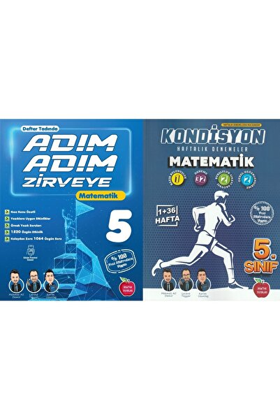 Newton Yayınları 5. Sınıf Matematik Adım Adım Zirveye Soru Bankası + Kondisyon Matematik Haftalık Denemeler
