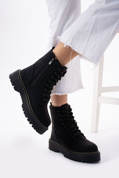 ŞNG Ayakkabı Černé matné dámské boty