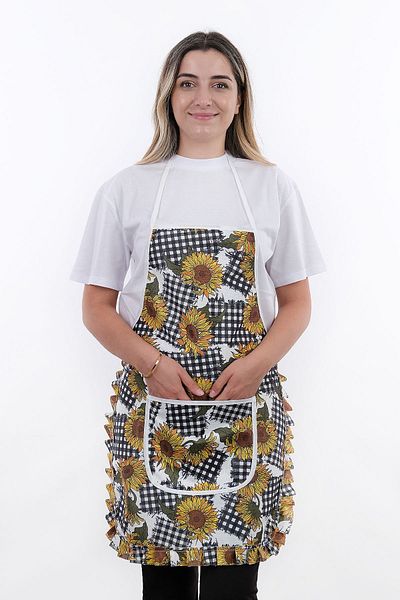 sevilya Jarse Frilly Liquid Proof Waterproof Kitchen Apron
