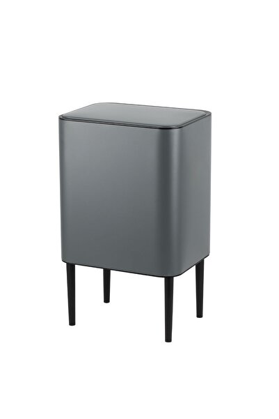 VİP AHMET Nova Removable Metal Trash Can with Compartment 26 Lt Vp-513