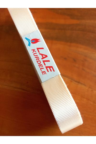 yörük tuhafiye 10 Meters Cream Grosgrain Ribbon - 2 cm One Ball