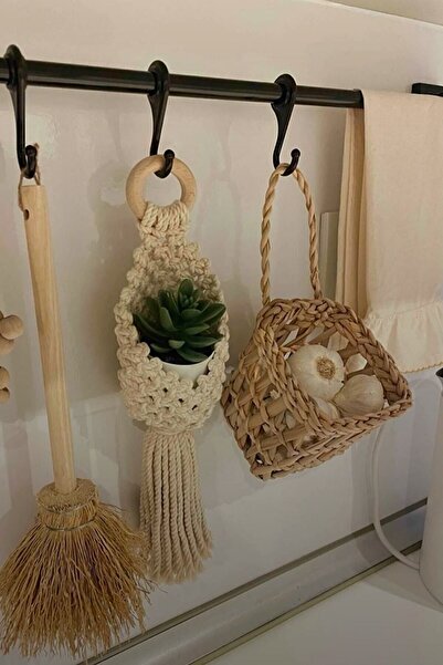 Genel Markalar Çok Amaçlı Sepet / Askı Sepet Dekoratif Hasır Sepet / Duvar Sepet 10x10cm