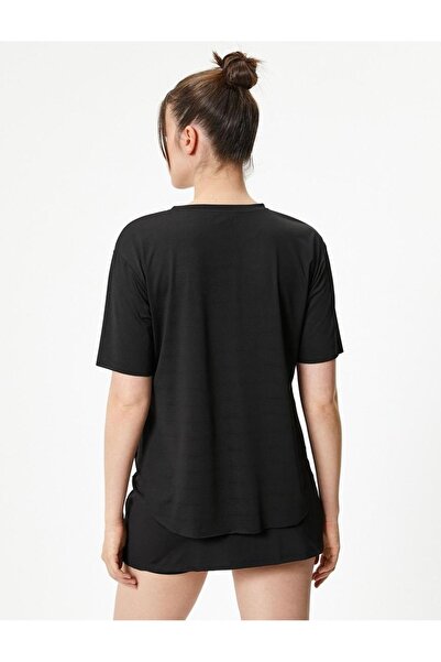 Koton Γυναικείο άνετο μπλουζάκι με υφή