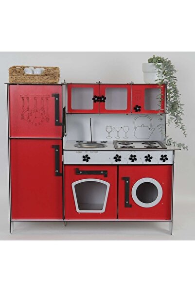 bahadır grup Ahşap Oyuncak Mutfak Buzdolaplı