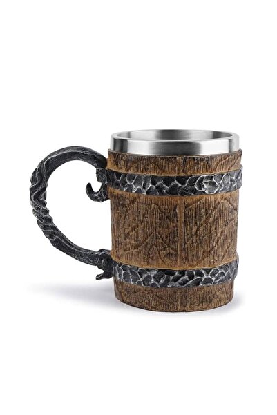 hediyesahibi كوب برميل من الفولاذ المقاوم للصدأ منحوت ثلاثي الأبعاد