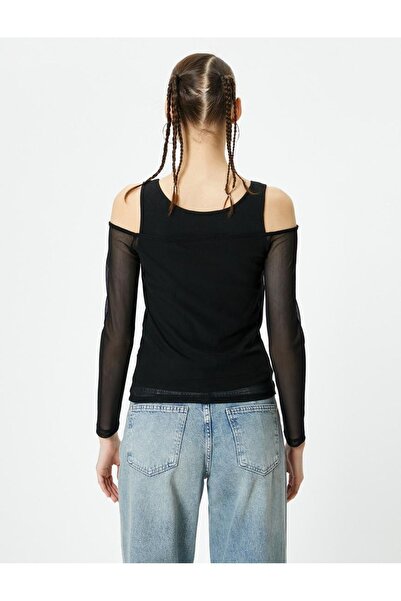 Koton Γυναικείο μπλουζάκι από διπλό ύφασμα