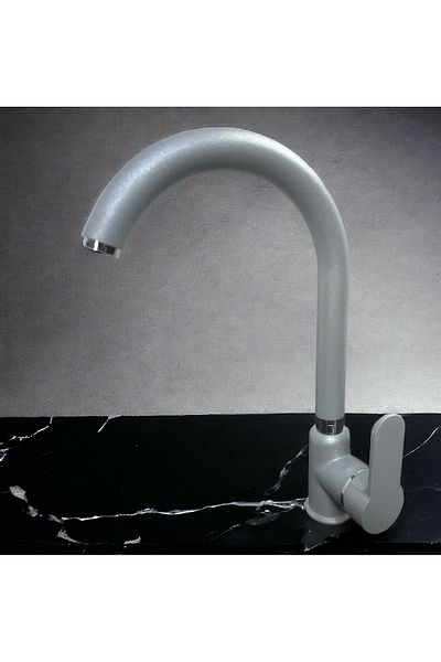 Gürol Gray Glitter Luna Kitchen Sink - Faucet Mixer