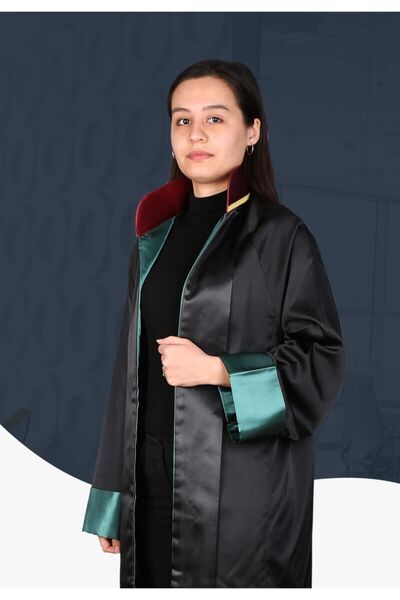 RONA TEKSTİL Saten Ipek Avukat Cübbesi (İSİM IŞLEMELİ) ( Imalatcısından: R On...