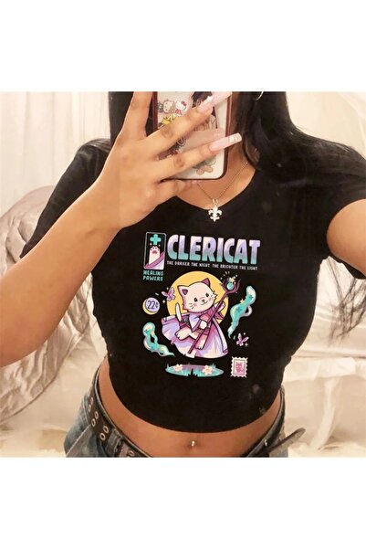 Le Savu Clericat Μαύρο Χρώμα Crop