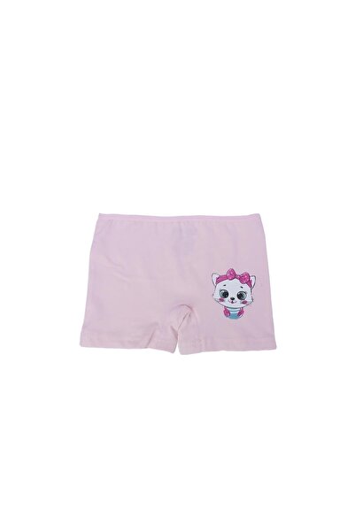 Bebelop Girl's Little Cat Patterned Athlete Boxer 2-Piece Top and Bottom Set