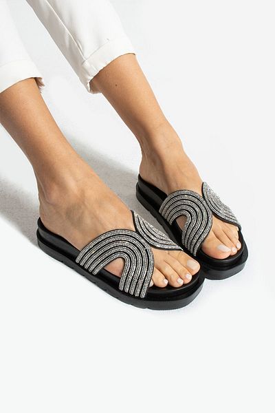dostlife Crystal Stone Stylish Sole Women's Slippers