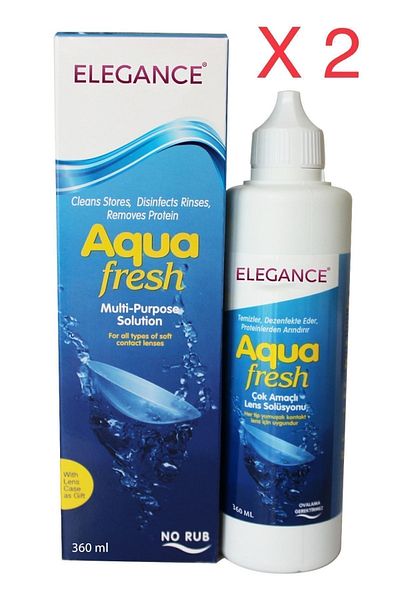 Aquafresh Elegance Aqua Fresh 360 ml + 2 Lens Solutions