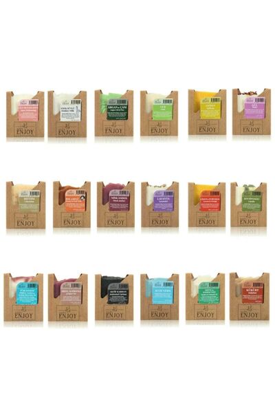 Enjoy صابون الألوفيرا الطبيعي المصنوع يدويًا للوجه والشعر والجسم 100 جرام