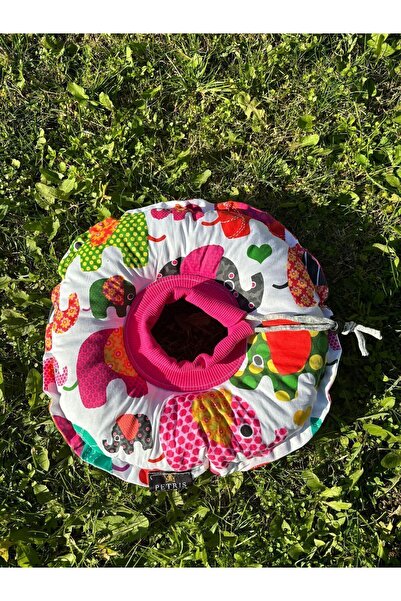 Petris طوق الرقبة للقطط والكلاب - طوق إليزابيث - طوق الرقبة - وسادة رقبة القطة (الفيلة الوردية)