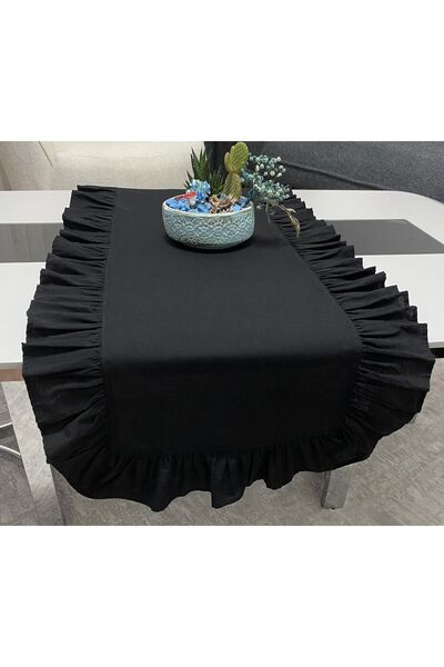 LILYUM Cotton Polyester Frilly Runner 40X110 cm