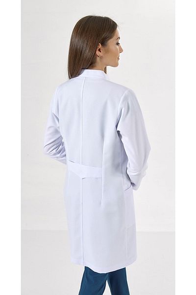 Uçak Medikal Lungime albă, guler judecător, șorț doctor