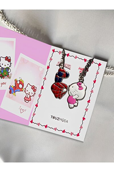 Genel Markalar Spiderman & Hello Kitty 2 li Zincir Kolye