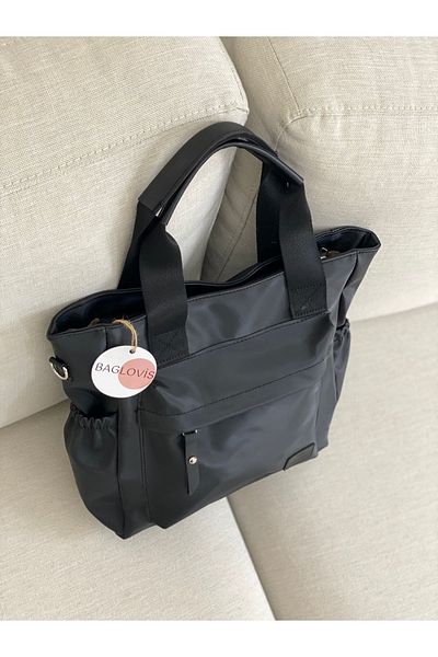 BAGLOVİS Τσάντα ώμου Casual μεγάλου μεγέθους με σατέν ύφασμα