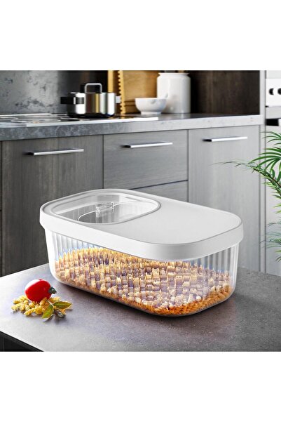 Arbu Home صندوق متعدد 5 لتر - حاوية تخزين البقوليات متعددة الأغراض مع غطاء منزلق