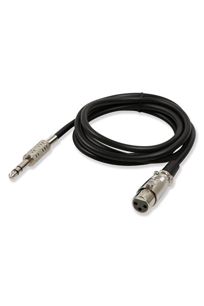 BK Teknoloji Yüksek Kalite XLR 3-Pin Dişi 6.35mm Stereo Erkek Mikrofon Ses Ka...