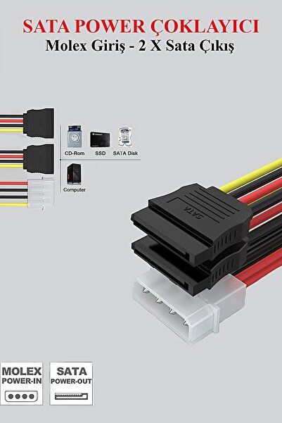 BK Teknoloji Ikili Sata Power Çoklayıcı Bakır Kablo