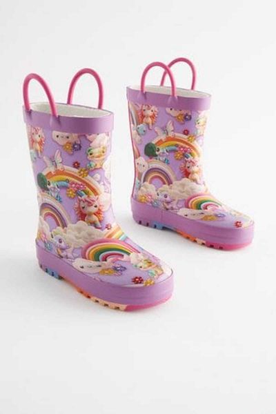 Next Baby Μπότες / Μπότες με μοτίβο λιλά Rainbow