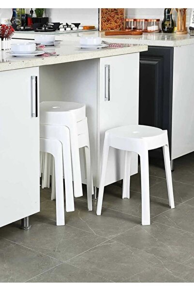 Arbu Home 4'lü Ultra Dayanıklı Modern Tasarım Kırılmaz Tabure